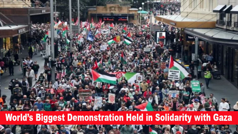 World’s Biggest Demonstration Held in Solidarity with Gaza