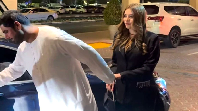 Timeless Elegance: Neelam Muneer’s Graceful Public Debut with Husband Rashid in Dubai